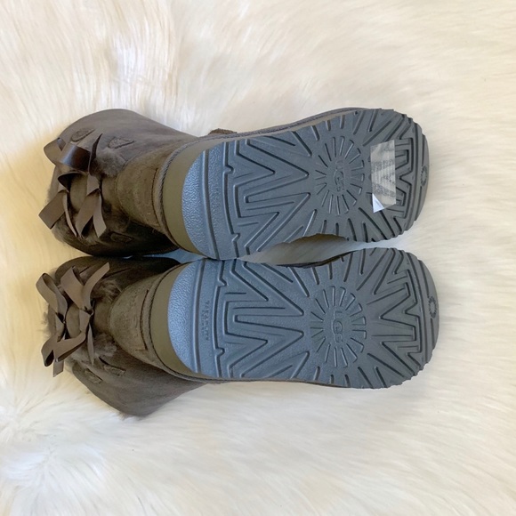 UGG Grey Bailey Bow II Boots - Picture 6 of 7